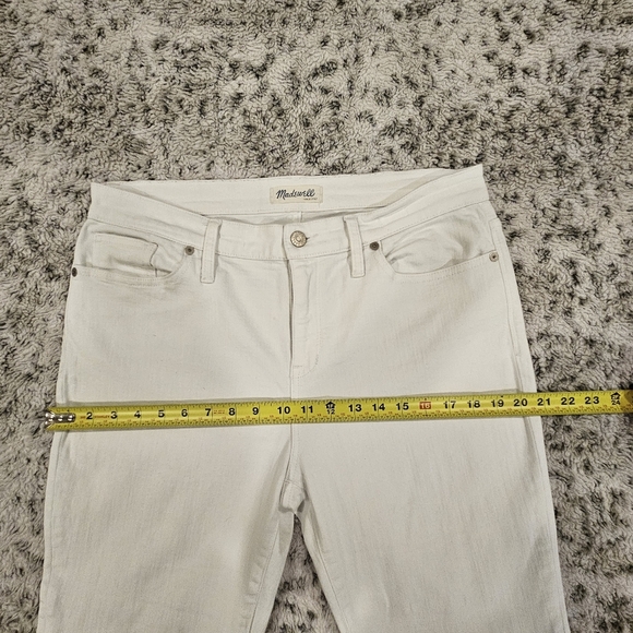 Madewell SZ 32 Pure White High Riser Skinny Ankle Stretch Jeans - Picture 8 of 13